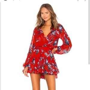 Misa Los Angeles Red Virgynie Dress Size S
